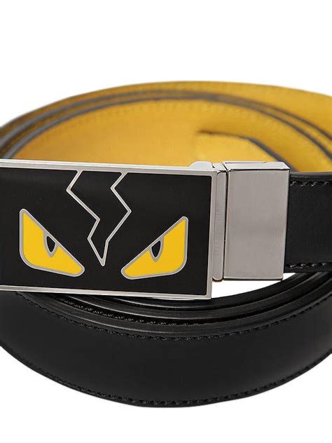 fendi monster belt black|authentic men's fendi belt.